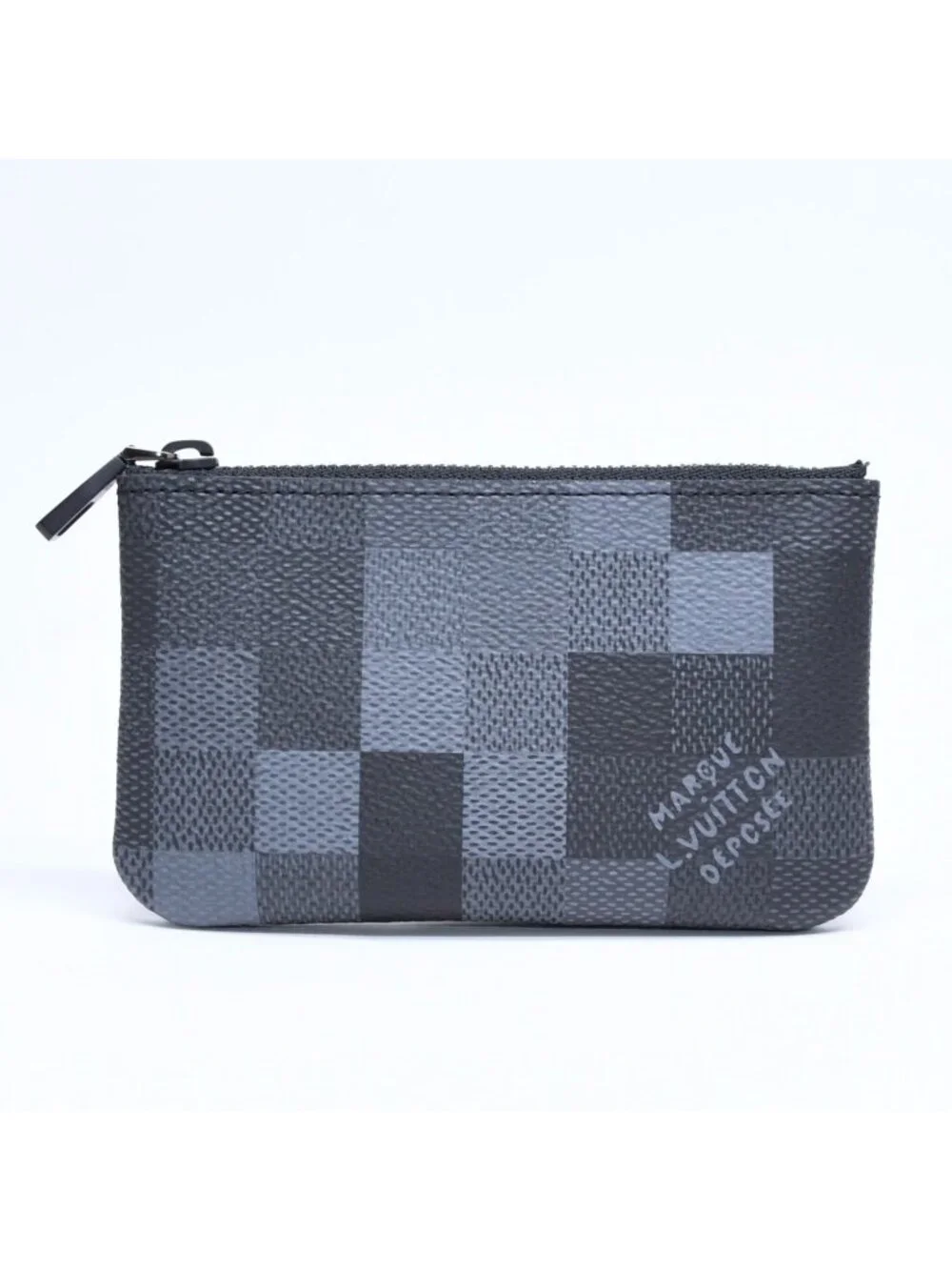 Louis Vuitton Coin Purse Damoflage Canvas Pochette Cles Black Gray